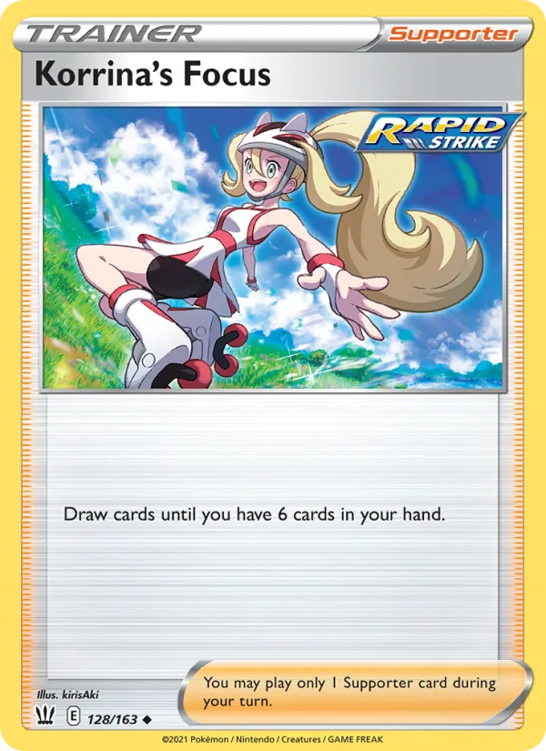 Korrina's Focus — Battle Styles #128 (Pokémon TCG card)