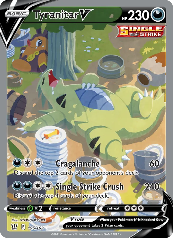 Tyranitar V — Battle Styles #155 (Pokémon TCG card)