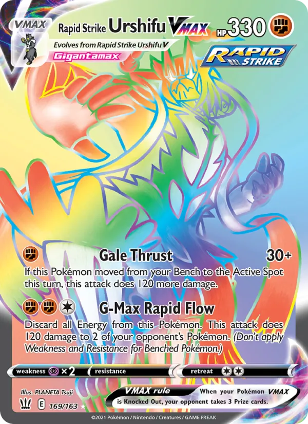 Rapid Strike Urshifu VMAX — Battle Styles #169 (Pokémon TCG card)