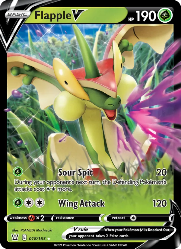 Flapple V — Battle Styles #18 (Pokémon TCG card)