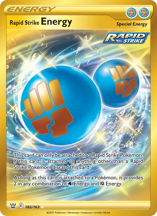 Rapid Strike Energy — Battle Styles #182 (Pokémon TCG card)