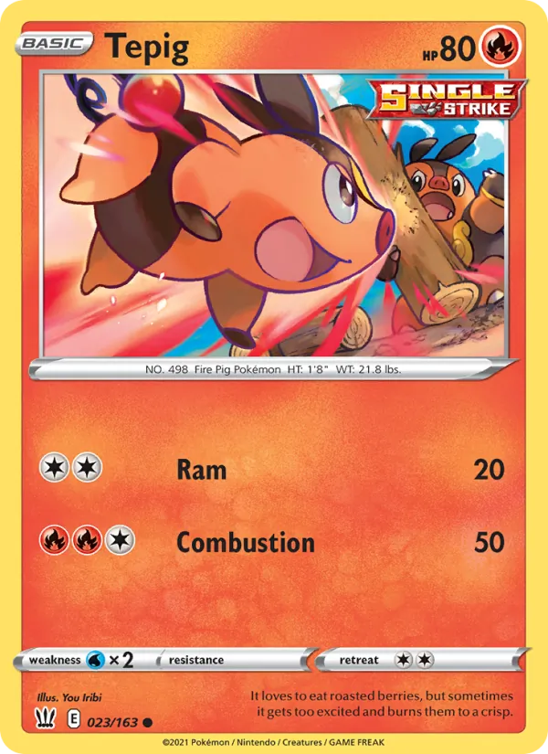 Tepig — Battle Styles #23 (Pokémon TCG card)