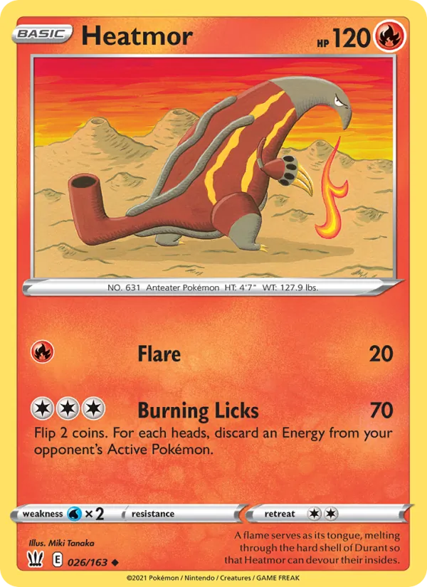 Heatmor — Battle Styles #26 (Pokémon TCG card)
