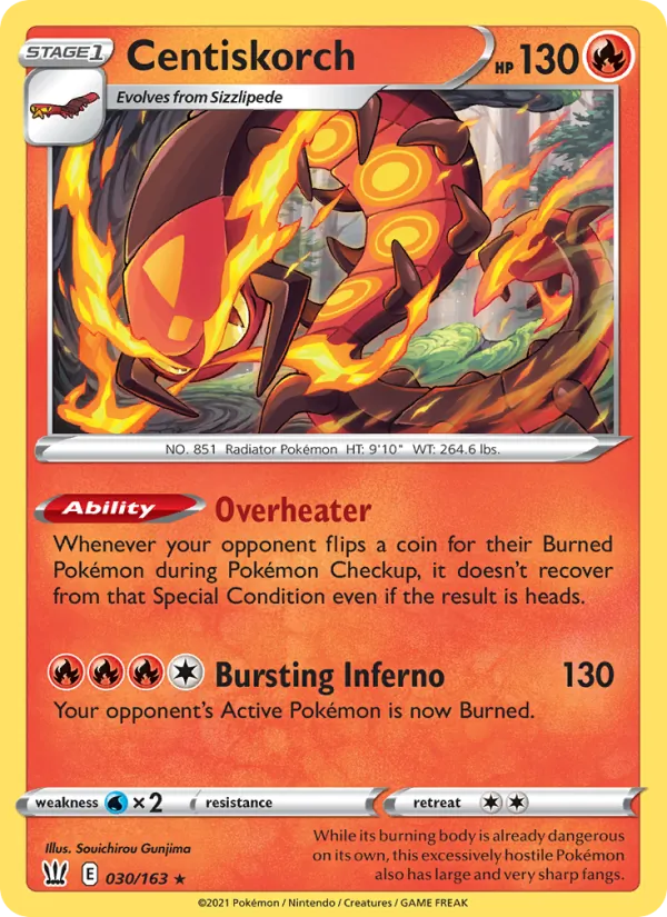 Centiskorch — Battle Styles #30 (Pokémon TCG card)
