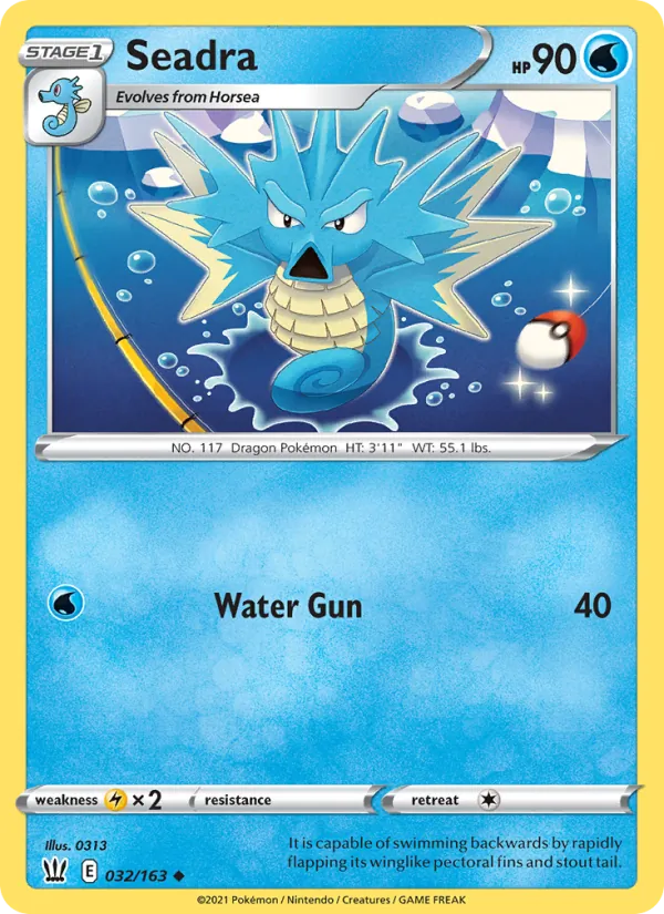 Seadra — Battle Styles #32 (Pokémon TCG card)