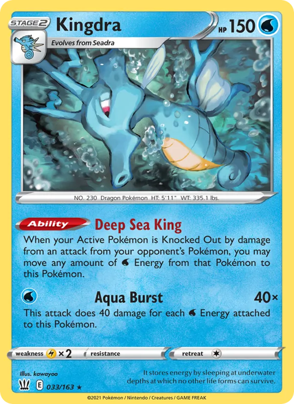 Kingdra — Battle Styles #33 (Pokémon TCG card)