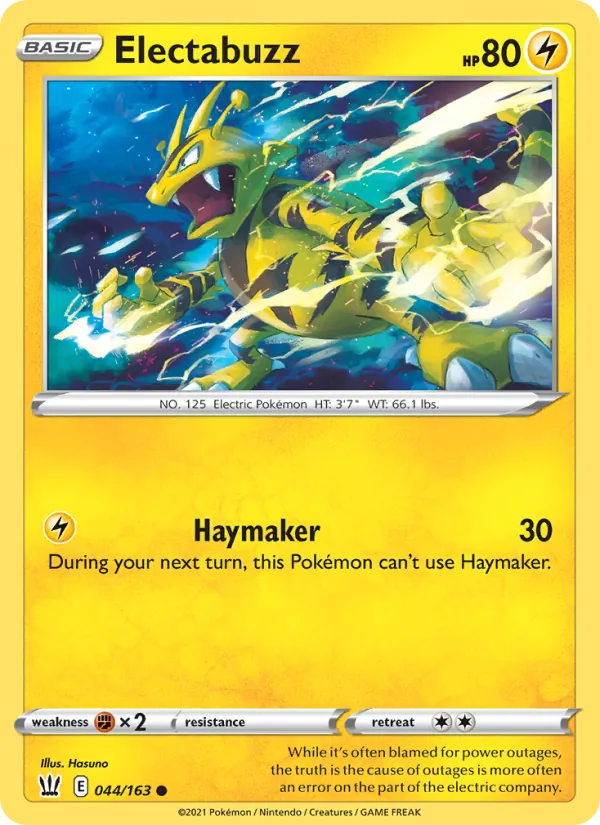 Electabuzz — Battle Styles #44 (Pokémon TCG card)