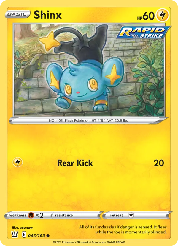Shinx — Battle Styles #46 (Pokémon TCG card)