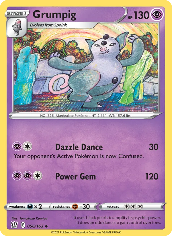 Grumpig — Battle Styles #56 (Pokémon TCG card)