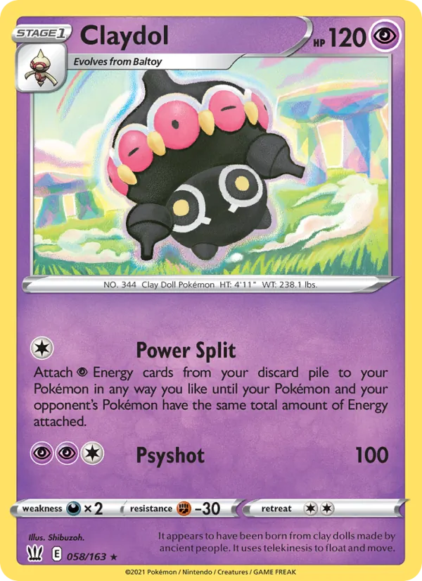 Claydol — Battle Styles #58 (Pokémon TCG card)