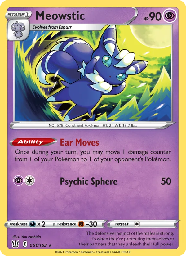 Meowstic — Battle Styles #61 (Pokémon TCG card)