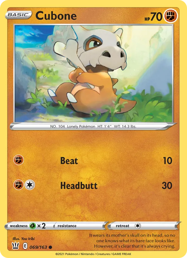 Cubone — Battle Styles #69 (Pokémon TCG card)