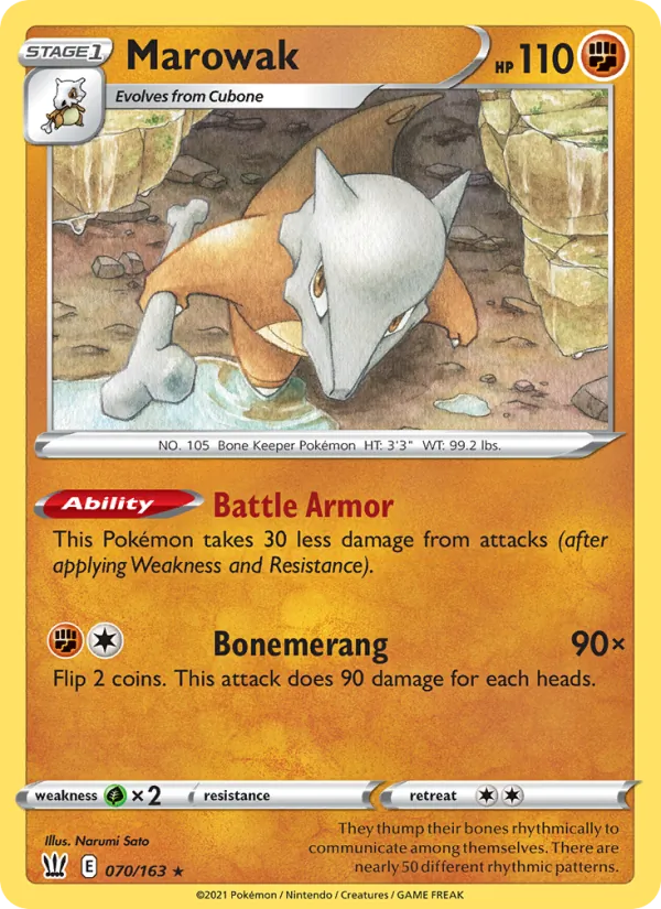 Marowak — Battle Styles #70 (Pokémon TCG card)