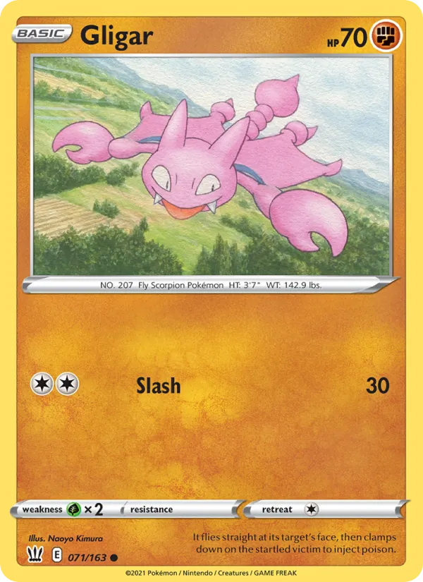 Gligar — Battle Styles #71 (Pokémon TCG card)