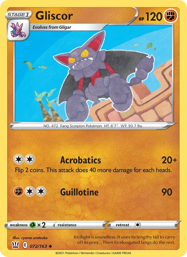 Gliscor — Battle Styles #72 (Pokémon TCG card)