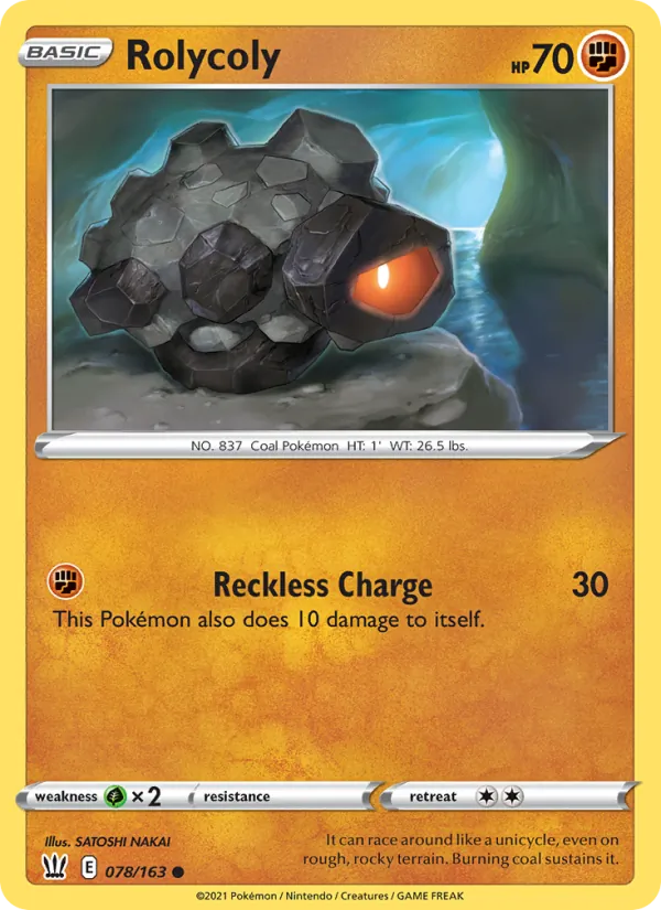 Rolycoly — Battle Styles #78 (Pokémon TCG card)