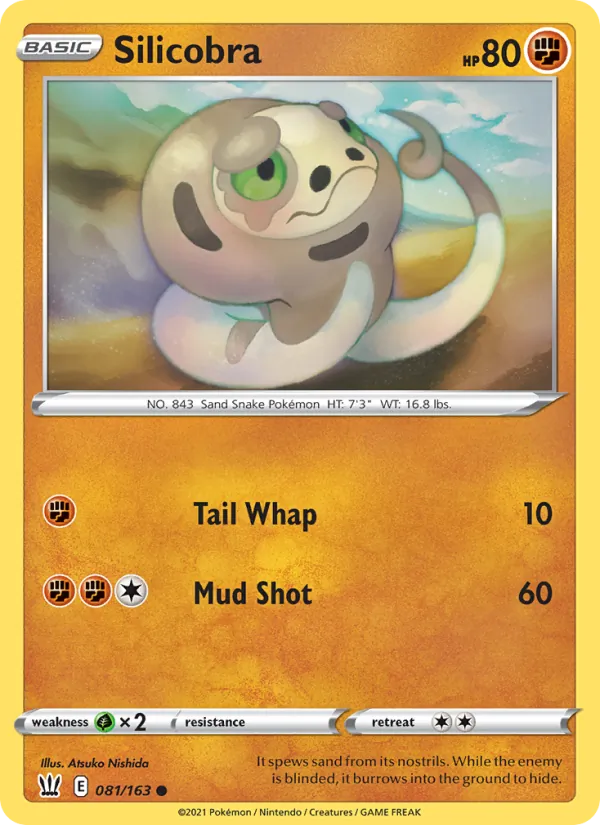 Silicobra — Battle Styles #81 (Pokémon TCG card)