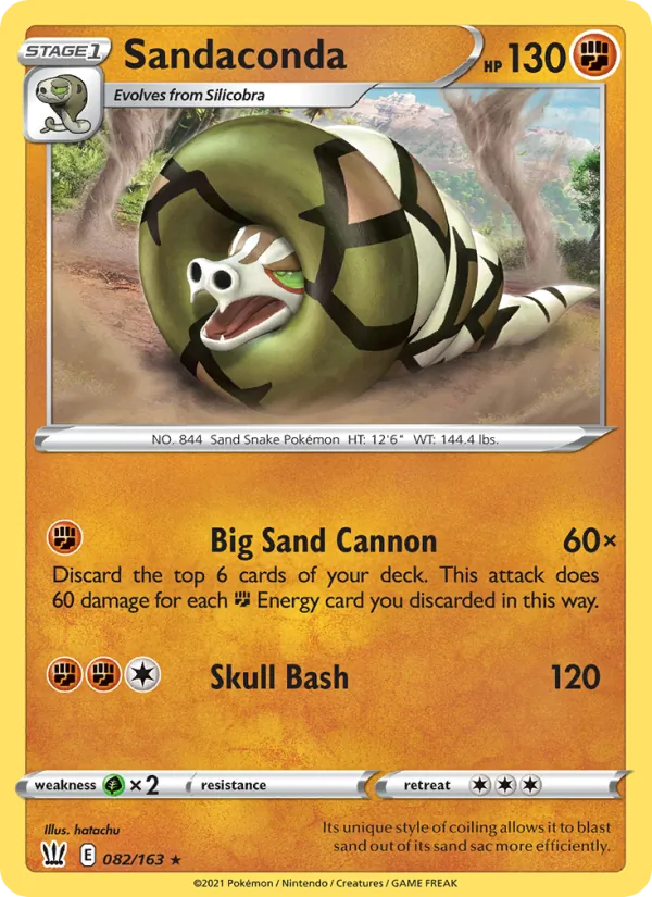 Sandaconda — Battle Styles #82 (Pokémon TCG card)