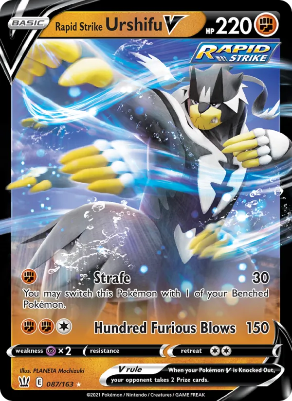 Rapid Strike Urshifu V — Battle Styles #87 (Pokémon TCG card)