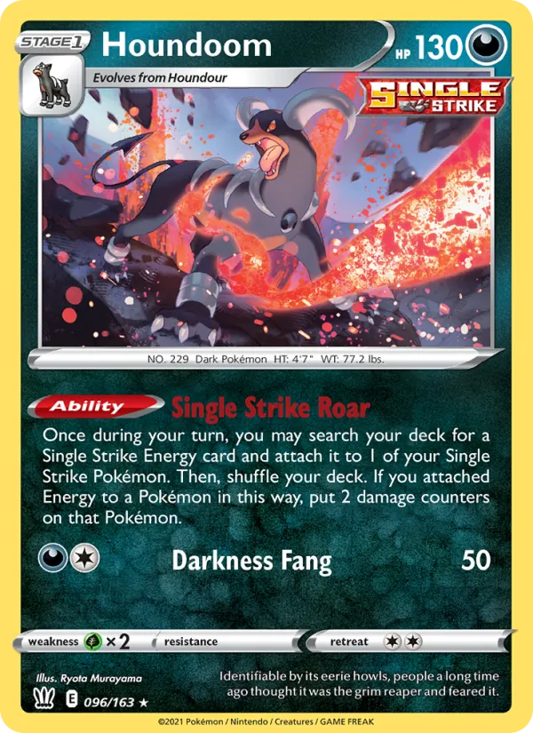 Houndoom — Battle Styles #96 (Pokémon TCG card)
