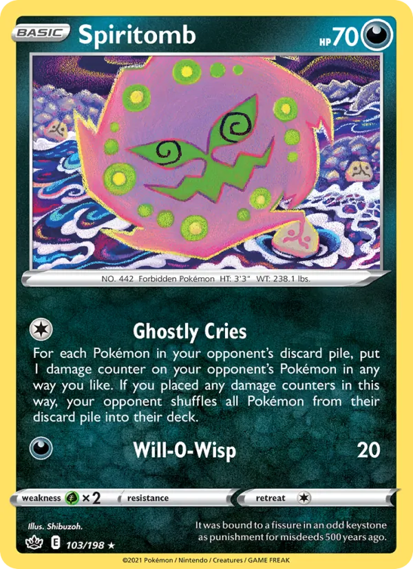 Spiritomb — Chilling Reign #103 (Pokémon TCG card)