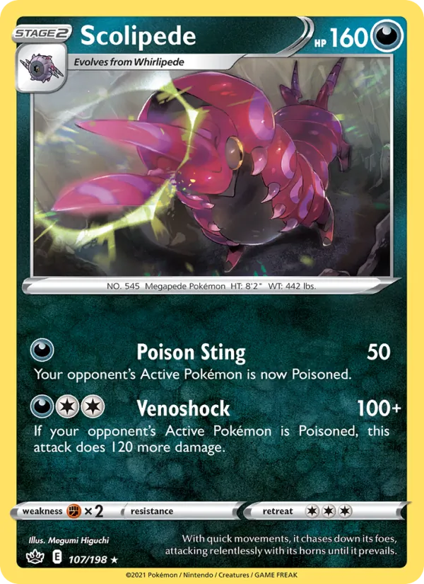 Scolipede — Chilling Reign #107 (Pokémon TCG card)