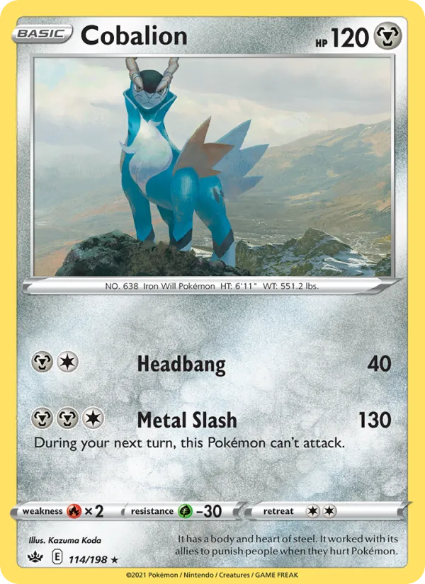 Cobalion — Chilling Reign #114 (Pokémon TCG card)