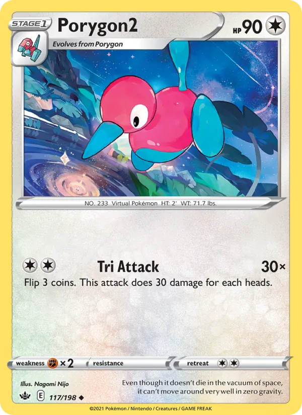 Porygon2 — Chilling Reign #117 (Pokémon TCG card)