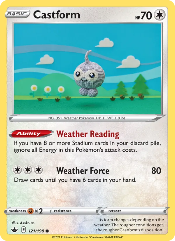 Castform — Chilling Reign #121 (Pokémon TCG card)