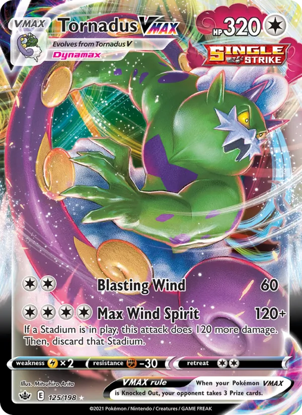 Tornadus VMAX — Chilling Reign #125 (Pokémon TCG card)