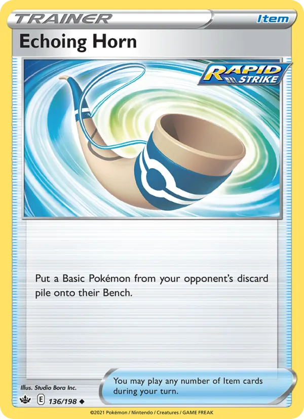 Echoing Horn — Chilling Reign #136 (Pokémon TCG card)