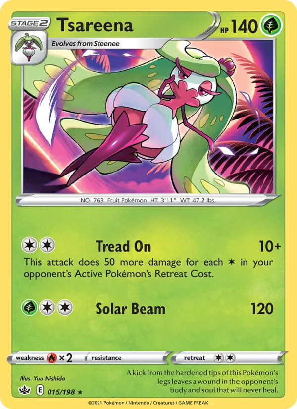 Tsareena — Chilling Reign #15 (Pokémon TCG card)