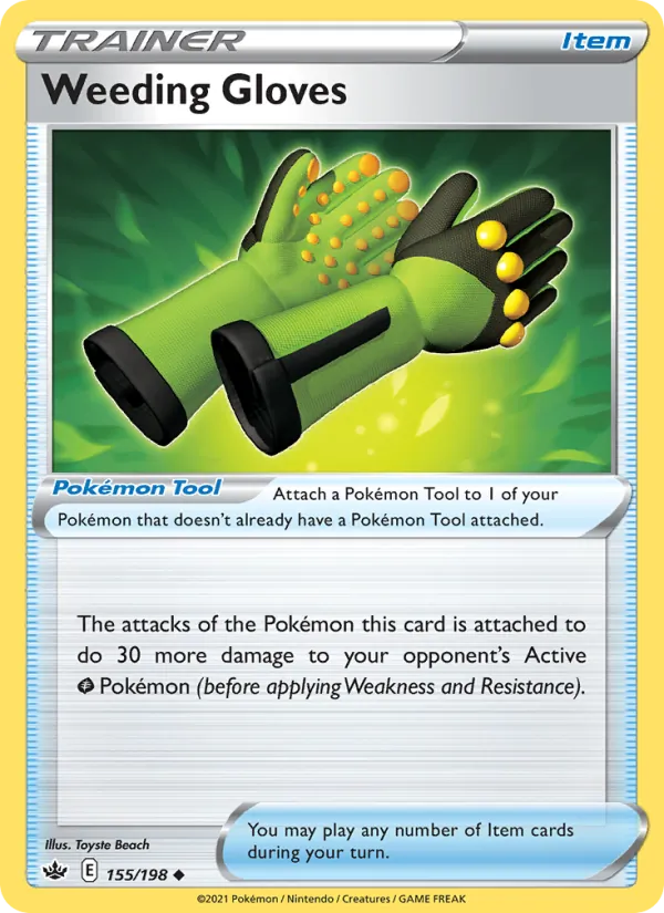 Weeding Gloves — Chilling Reign #155 (Pokémon TCG card)
