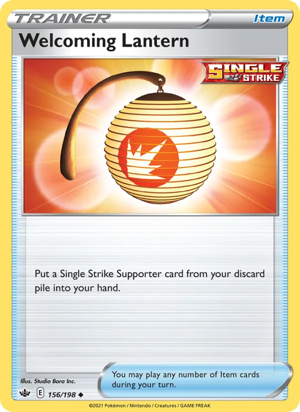 Welcoming Lantern — Chilling Reign #156 (Pokémon TCG card)