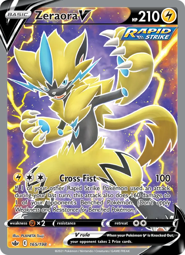 Zeraora V — Chilling Reign #165 (Pokémon TCG card)