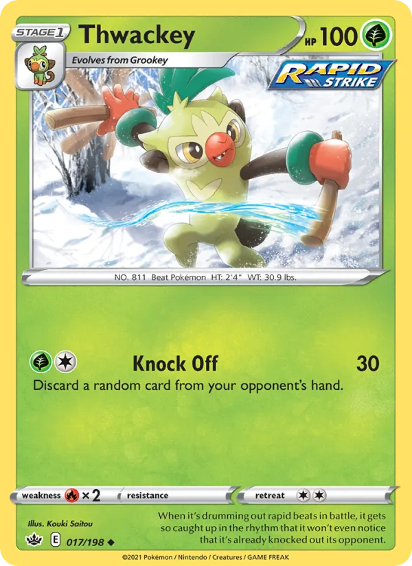 Thwackey — Chilling Reign #17 (Pokémon TCG card)
