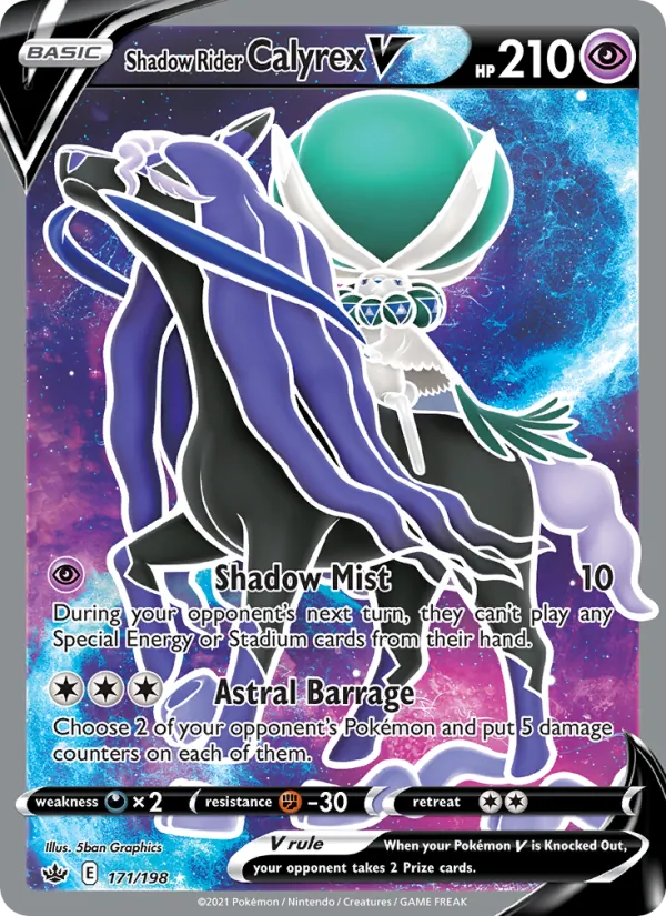 Shadow Rider Calyrex V — Chilling Reign #171 (Pokémon TCG card)