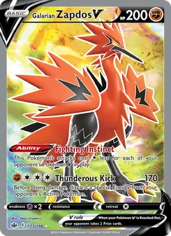 Galarian Zapdos V (Chilling Reign #173)