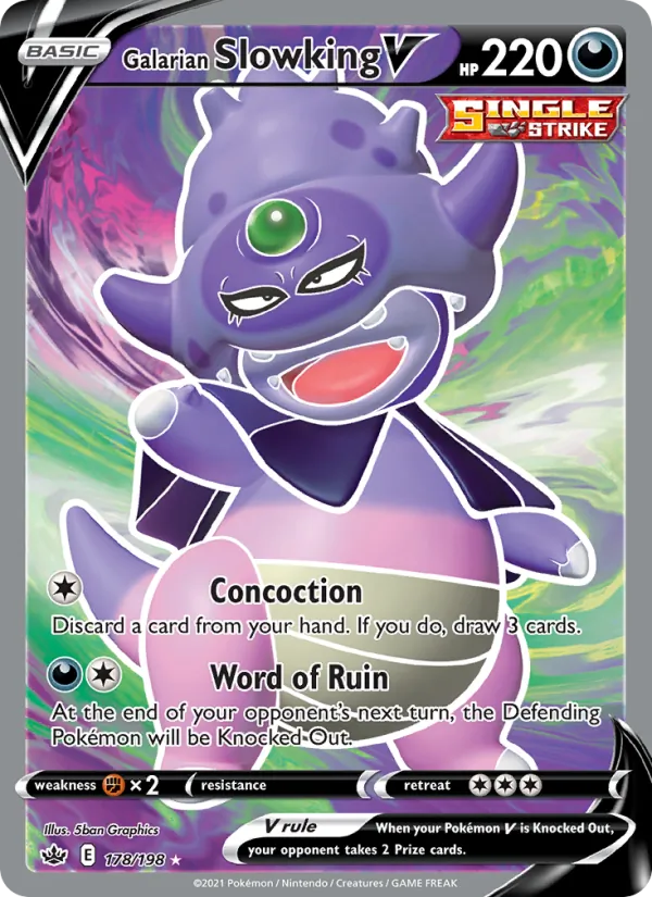 Galarian Slowking V — Chilling Reign #178 (Pokémon TCG card)
