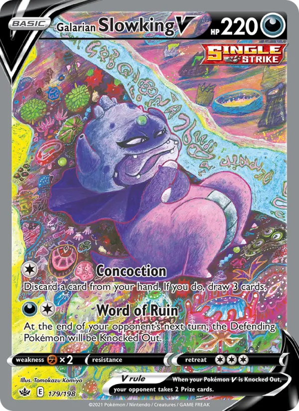 Galarian Slowking V — Chilling Reign #179 (Pokémon TCG card)