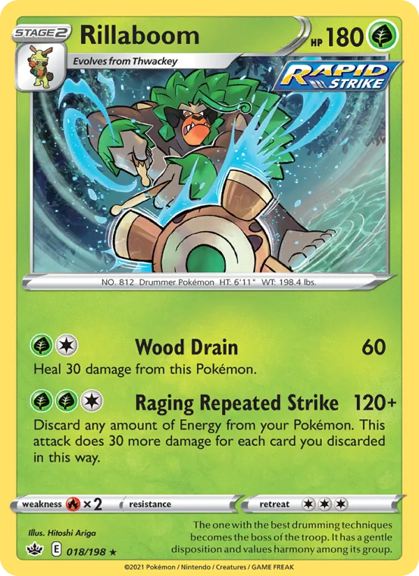 Rillaboom — Chilling Reign #18 (Pokémon TCG card)
