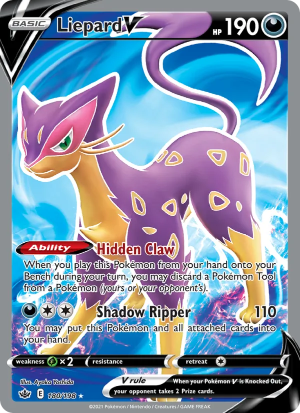 Liepard V — Chilling Reign #180 (Pokémon TCG card)