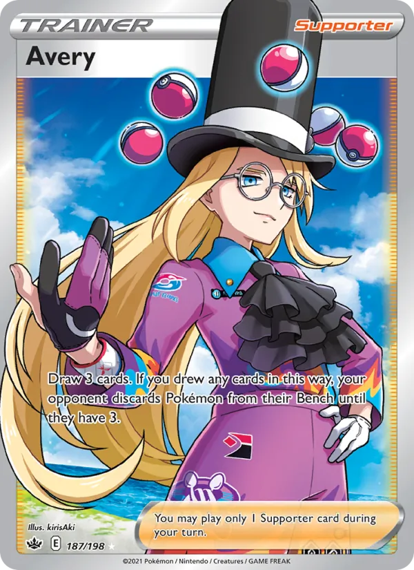 Avery — Chilling Reign #187 (Pokémon TCG card)