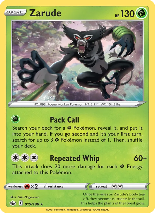 Zarude — Chilling Reign #19 (Pokémon TCG card)