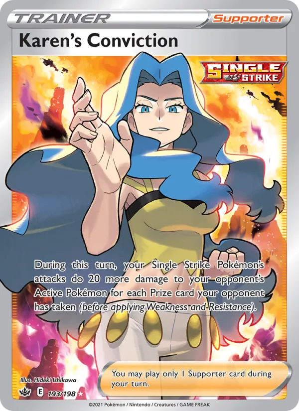 Karen's Conviction — Chilling Reign #193 (Pokémon TCG card)