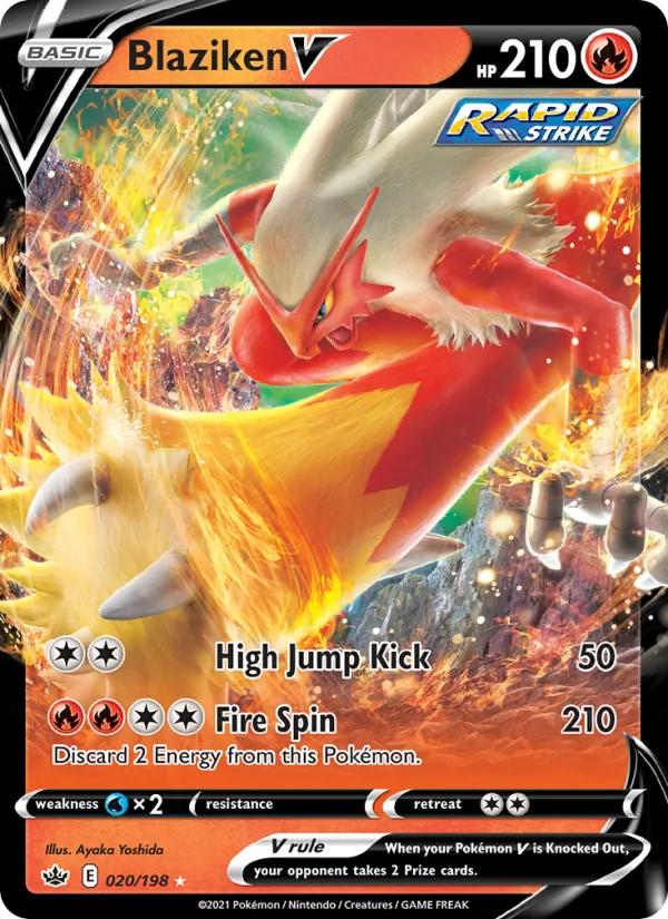 Blaziken V — Chilling Reign #20 (Pokémon TCG card)