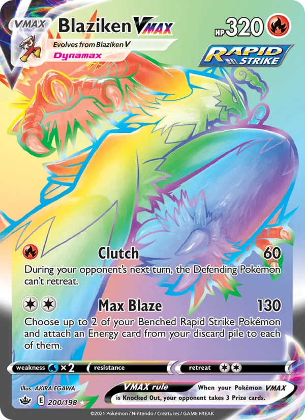 Blaziken VMAX — Chilling Reign #200 (Pokémon TCG card)