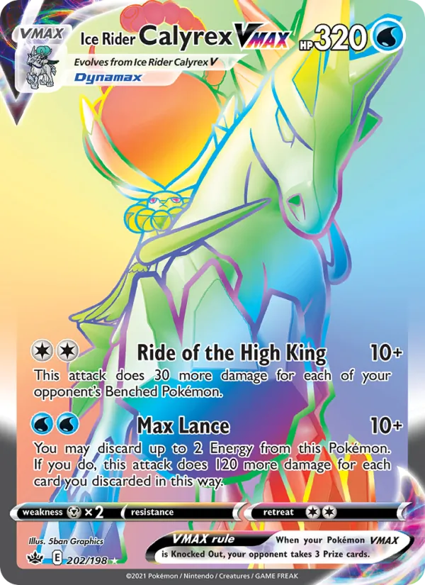 Ice Rider Calyrex VMAX — Chilling Reign #202 (Pokémon TCG card)