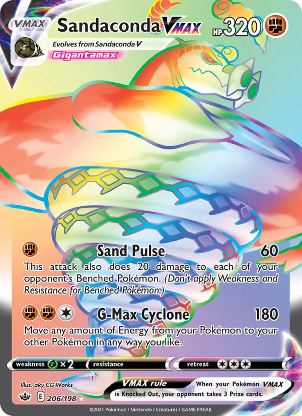 Sandaconda VMAX — Chilling Reign #206 (Pokémon TCG card)