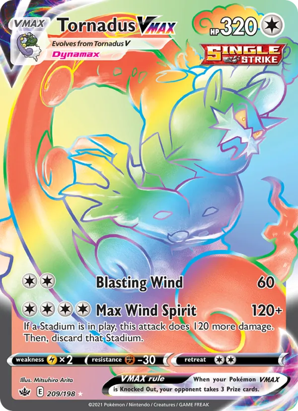 Tornadus VMAX — Chilling Reign #209 (Pokémon TCG card)